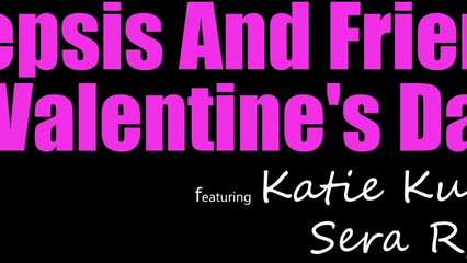 Две сводные сестры наслаждаются членом брата на день святого Валентина